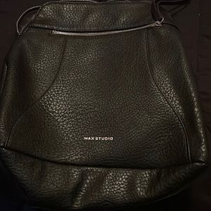 Black backpack purse